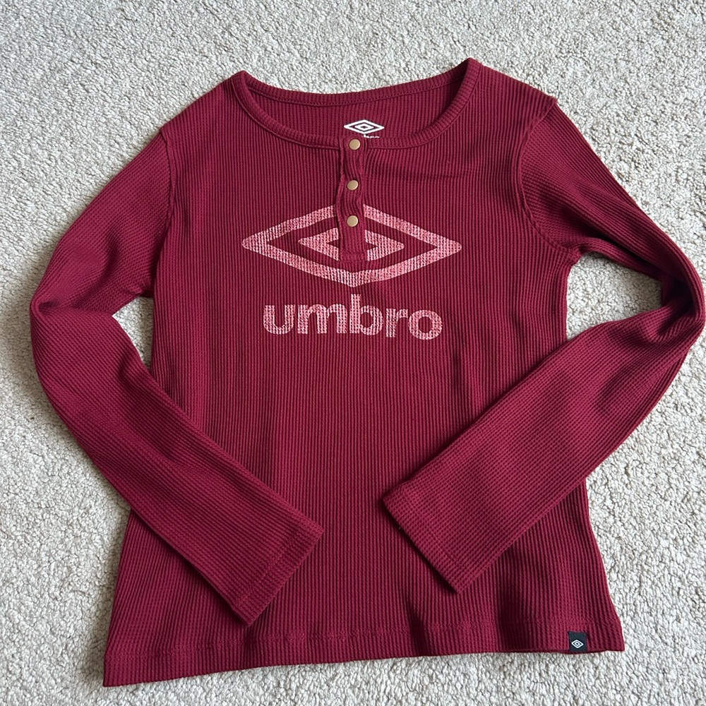 Umbro Maroon Ribbed Shirt